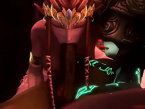 Link cuckolded by Princess Zelda enjoying Ganon's cock
