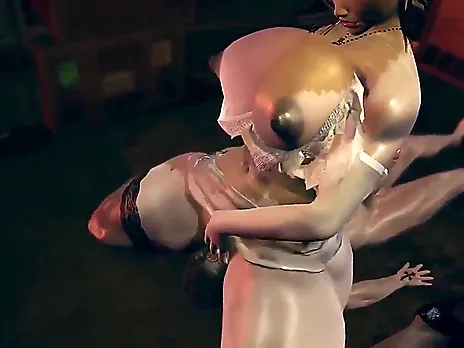 Resident Evil Village: Tall Vampire Lady Dimitrescu domination fuck / Honey Select 2