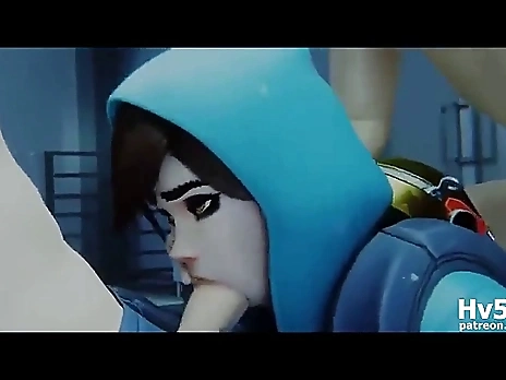 Tracer Threesome Anal w/Sound OverWatch