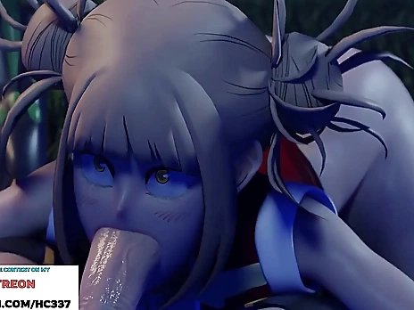 FUTA LESBIAN My Hero Academia Himiko Toga and Tsuyu Asui