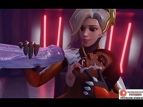 WIDOWMAKER FUTA GETTING BLOWJOB WROM MERCY AND PHARAH - OVERWATCH FUTANARI HENTAI 3D ANIMATED 60FPS