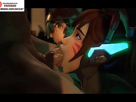 D.VA DO HOTTEST BLOWJOB IN SECRET ROOM - OVERWATCH BLENDER HENTAI ANIMATED 60FPS