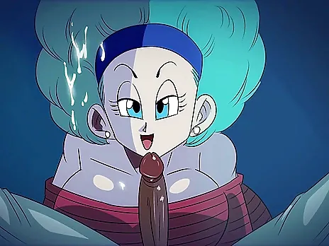 Bulma gives Goku a blowjob