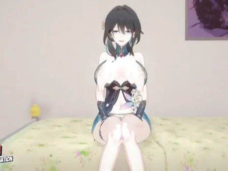 The sensual Ruan Mei from Honkai Star Rail captivates us with her big tits and juicy pussy