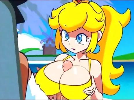 Princess Peach gets fucked by a big cock that ejaculates in her