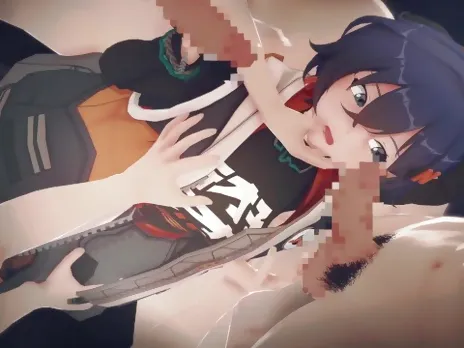 ?Zenless Zone Zero Belle?gangbang 3D Hentai Animation.(Fingering,handjob,blowjob,sex)