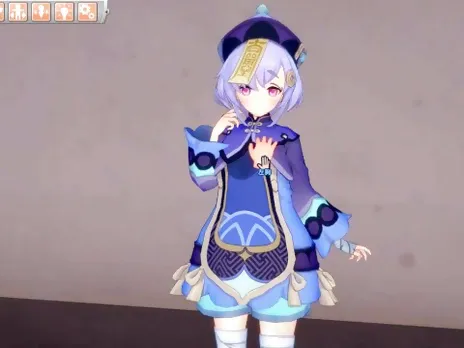 [Hentai Game Koikatsu! ]Have sex with Big tits Genshin Impact Qiqi.3DCG Erotic Anime Video.