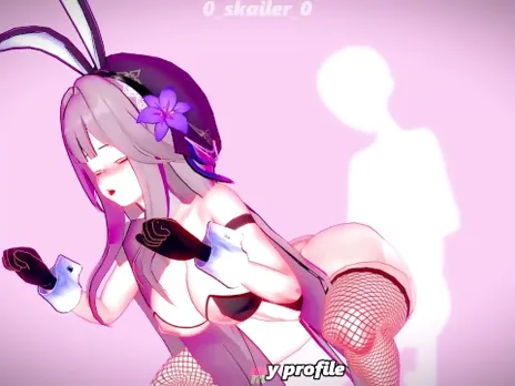 Honkai Star Rail - Herta receives dressed as a bunny
