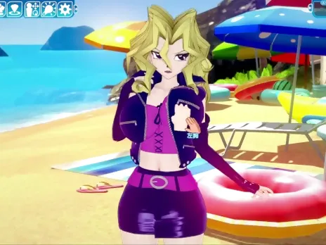 [Hentai Game Koikatsu! ]Have sex with Big tits YuGiOh! Mai Valentine.3DCG Erotic Anime Video.