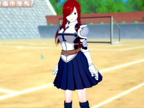 [Hentai Game Koikatsu! ]Have sex with Big tits FAIRY TAIL Erza.3DCG Erotic Anime Video.