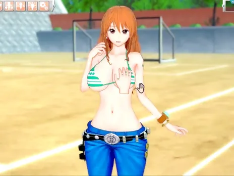 [Hentai Game Koikatsu! ]Have sex with Big tits ONE PIECE Nami.3DCG Erotic Anime Video.