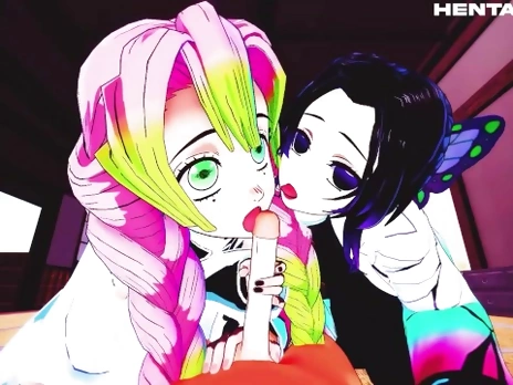 [DELUXE] Threesom Shinobu & Mitsuri Demon Slayer special video Anime - Hentai