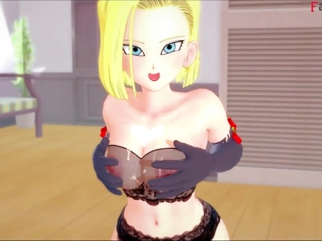 Kame Roshi Fucking Android 18 on lingerie / DBZex 6 / Full & POV on patreon: Fantasyking3