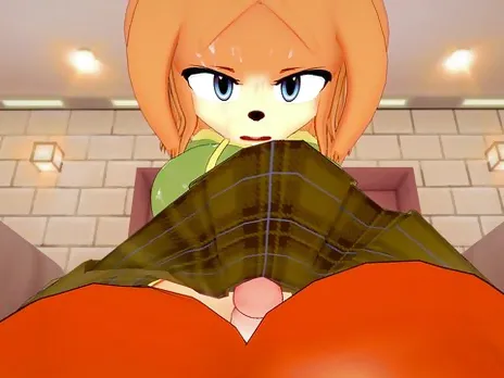 Tikal the Echidna from Sonic Gives You A Footjob Furry Style
