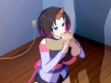 FUCKING A BIG TITTY DRAGON GIRL - Maid Dragon - Elma 3D Hentai