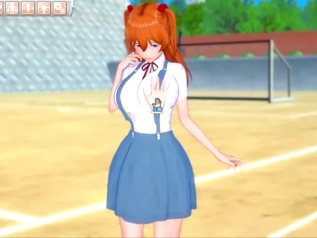 [Hentai Game Koikatsu! ]Have sex with Big tits Evangelion Asuka.3DCG Erotic Anime Video.