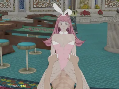 Fire Emblem Three Houses: Hilda Paizuri + Cowgirl creampie at a casino POV