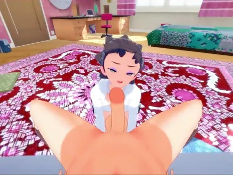 Pokemon Champion Diantha gets fucked from your POV, cum on her stomach - Pokemon Hentai.