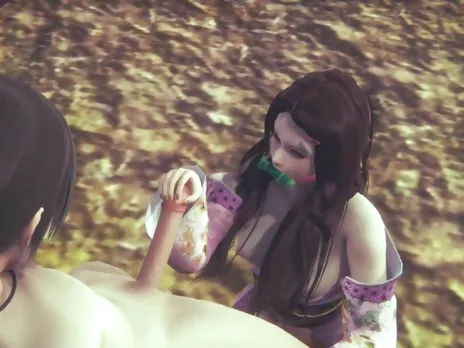 Demon Slayer Hentai - Nezuko Handjob and anal