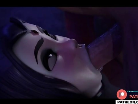 Raven Gift Hot Blowjob And Getting Cum In Mouth / Exclusive Teen Titans Hentai 60fps