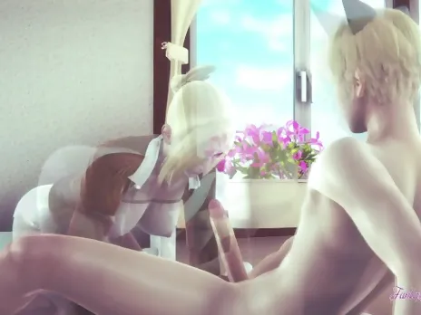 Shingeki no Kyojin Hentai - Annie blowjob with cum in her mouth
