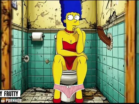 Married Housewife Gets Fucked In A Public Dirty Restroom. Cartoon.
