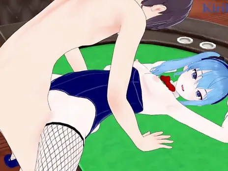 Hoshimachi Suisei (Bunny Girl) and I have intense sex in the casino. - Hololive VTuber Hentai
