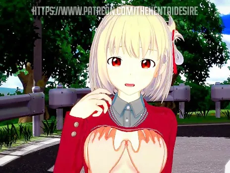 POV: YOU FUCK CHISATO NISHIKIGI AND TAKINA INOUE FROM LYCORIS RECOIL ANIME HENTAI COMPILATION