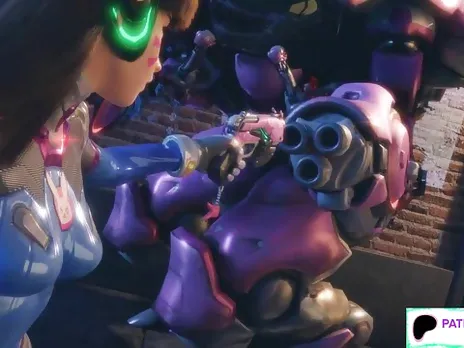 D.VA HARD FUCKED BY MECH SOMBRA GET LOST - OVERWATCH HENTAI ANIMATED