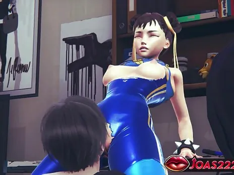 Chun Li Street Fighter 6 Fetish Porn - Sexy Cosplay Anime Girl In Blue Latex Costume Pussy Licking
