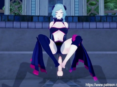 Danmachi Freya Footjob and Riding