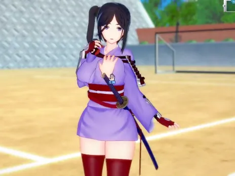 [Hentai Game Koikatsu! ]Have sex with Big tits DanMachi Yamato Mikoto.3DCG Erotic Anime Video.