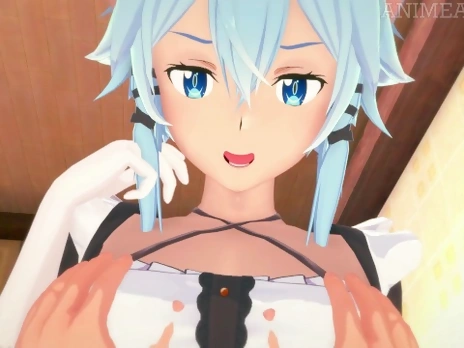 Fucking Sinon/Asada Shino from Sword Art Online Until Creampie - Anime Hentai