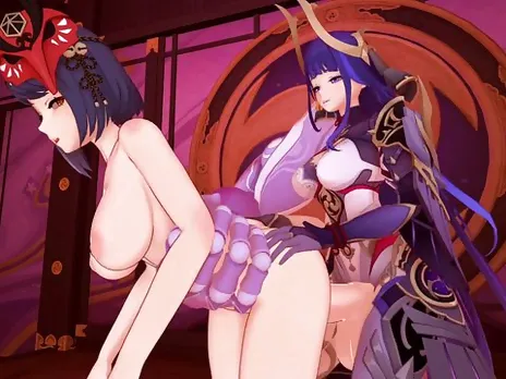 Sara fucked by Futa Raiden Shogun - Genshin Impact