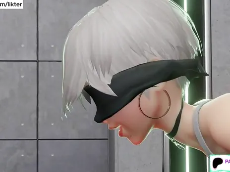 NEIR AUTOMATA FEMBOY FUCKED BY BIG DICK FUTANARI ANIMATED ANAL CREAMPIE