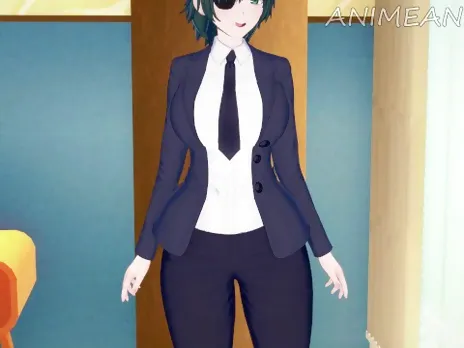 Himeno from Chainsaw Man Get Standing Fucked Hard Until Creampie - Anime Hentai 3d Uncensored