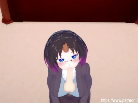 Miss Kobayashi's Maid Dragon - Elma Blowjob and Doggystyle