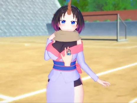 [Hentai Game Koikatsu! ]Have sex with Big tits Kobayashisan Elma.3DCG Erotic Anime Video.