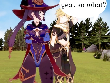 Genshin Impact Hentai/Koikatsu/ With Mona in nature