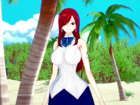 Nerd boy fuck erza scarlet and creampie all the time