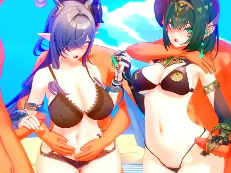 Nefer and Lauma Sex Party - Genshin Impact Uncensored Hentai
