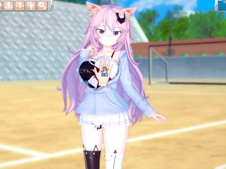 [Hentai Game Koikatsu! ]Have sex with Big tits Vtuber nyatasha nyanners.3DCG Erotic Anime Video.