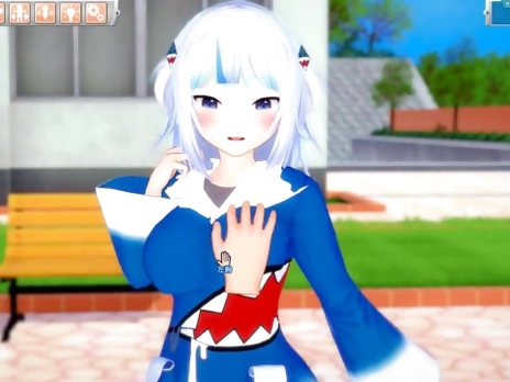 [Hentai Game Koikatsu! ]Have sex with Big tits Gawr Gura.3DCG Erotic Anime Video.