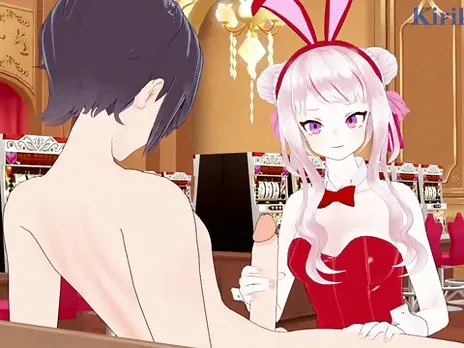 Tanaka Hime (Bunny Girl) and I have intense sex in the casino. - HIMEHINA VTuber Hentai