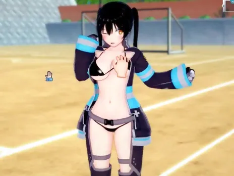 [Hentai Game Koikatsu! ]Have sex with Big tits Fire Force Tamaki Kotatsu.3DCG Erotic Anime Video.