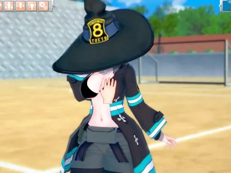 [Hentai Game Koikatsu! ]Have sex with Big tits Fire Force Maki Oze.3DCG Erotic Anime Video.