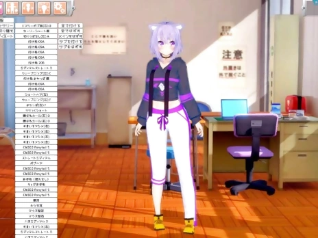 [Hentai Game Koikatsu! ]Have sex with Big tits Nekomata Okayu.3DCG Erotic Anime Video.