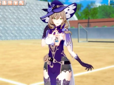 [Hentai Game Koikatsu! ]Have sex with Big tits Genshin Impact Lisa.3DCG Erotic Anime Video.