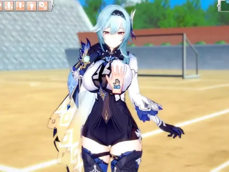 [Hentai Game Koikatsu! ]Have sex with Big tits Genshin Impact Eula.3DCG Erotic Anime Video.