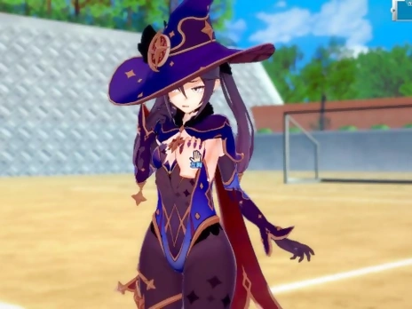 [Hentai Game Koikatsu! ]Have sex with Big tits Genshin Impact Mona.3DCG Erotic Anime Video.